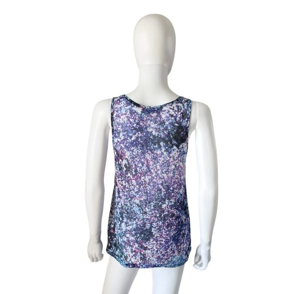Prabal Gurung Sheer Racerback Tank Purple Blue Size Medium - Picture 2 of 4
